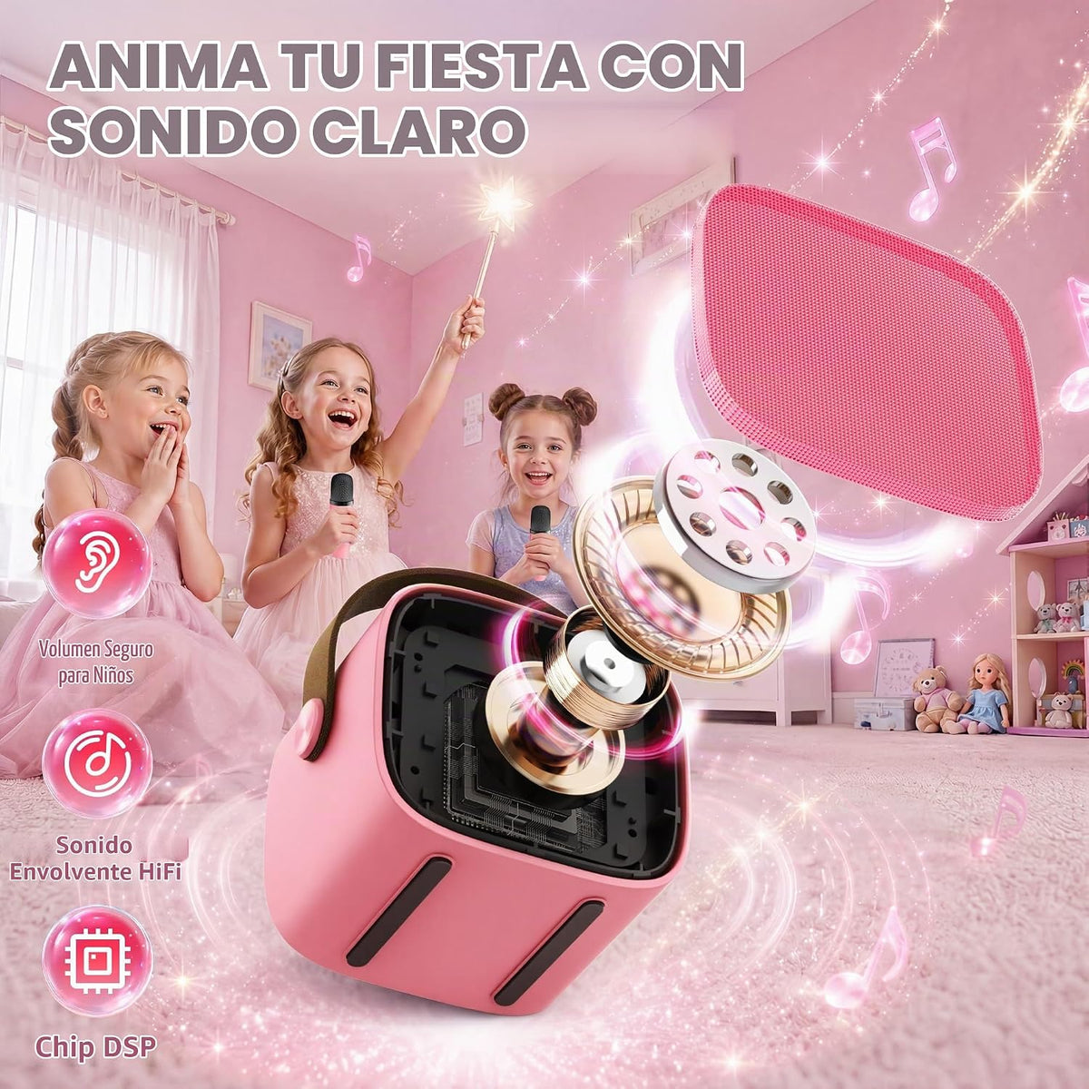 YLL Máquina de karaoke para niños, regalos de cumpleaños de juguete...