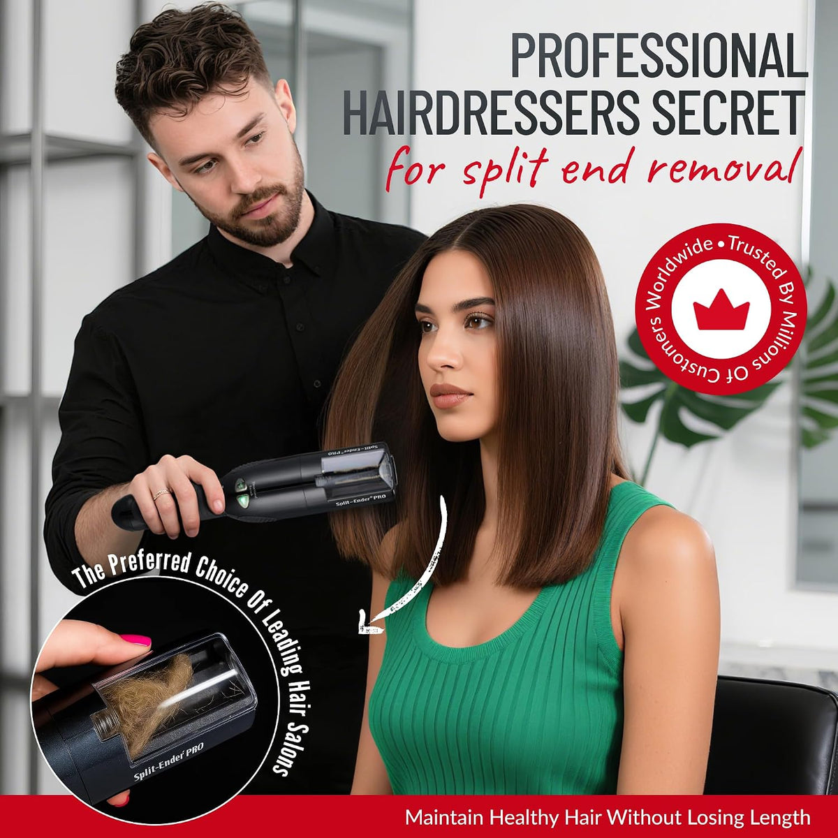Split-Ender PRO - Recortador de cabello profesional con estación de...