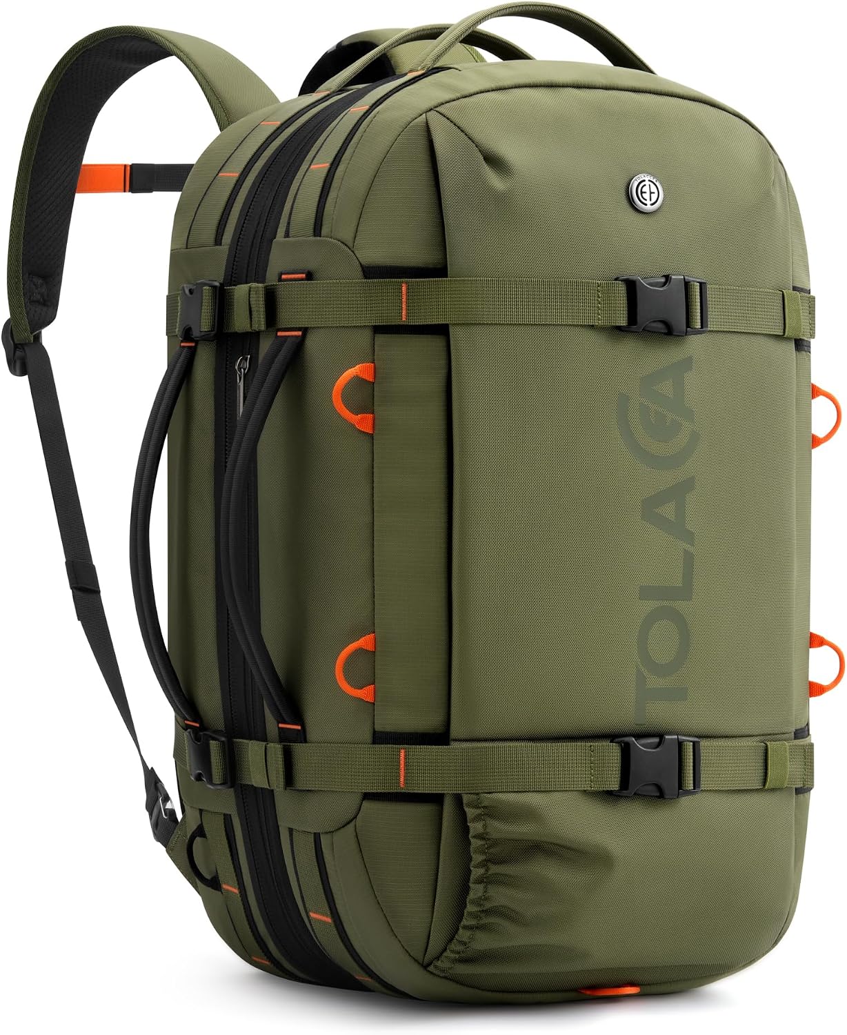 Tolaccea Mochila de viaje 40-50L, 16" portátil de mano para via...