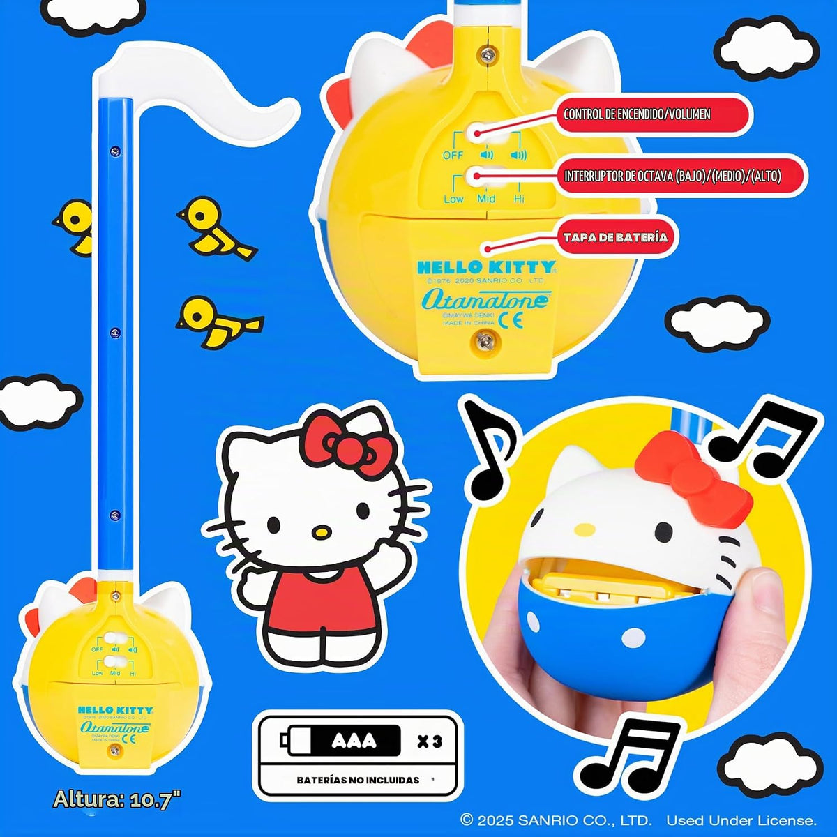 Otamatone Sanrio Sintetizador Japonés Instrumento Musical Juguete -...