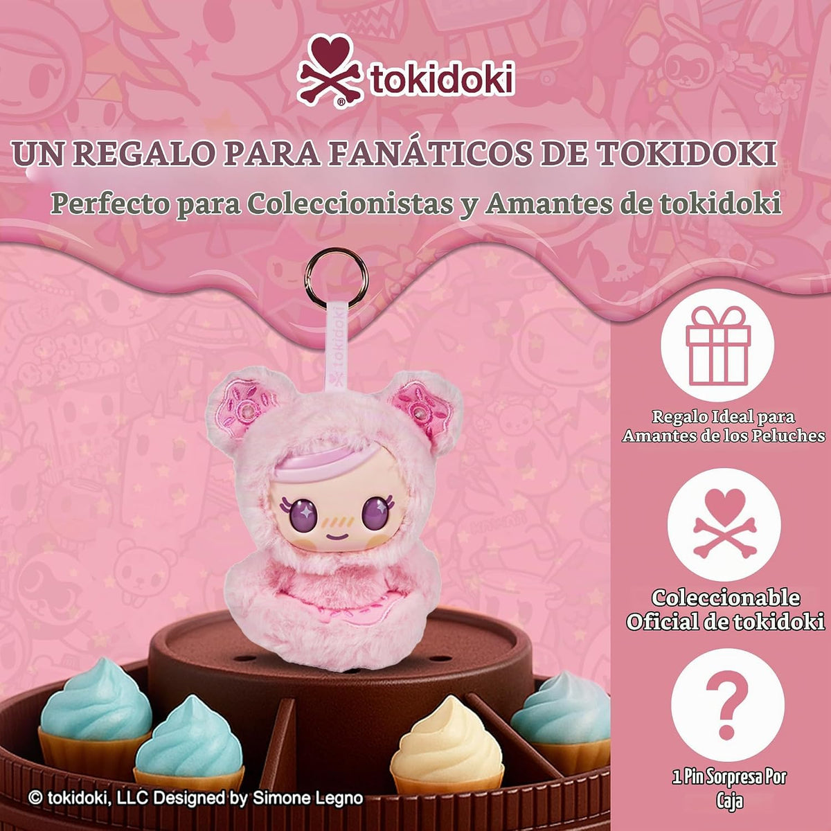 tokidoki™ - Caja ciega de felpa de vinilo suave y dulce - Peluches...