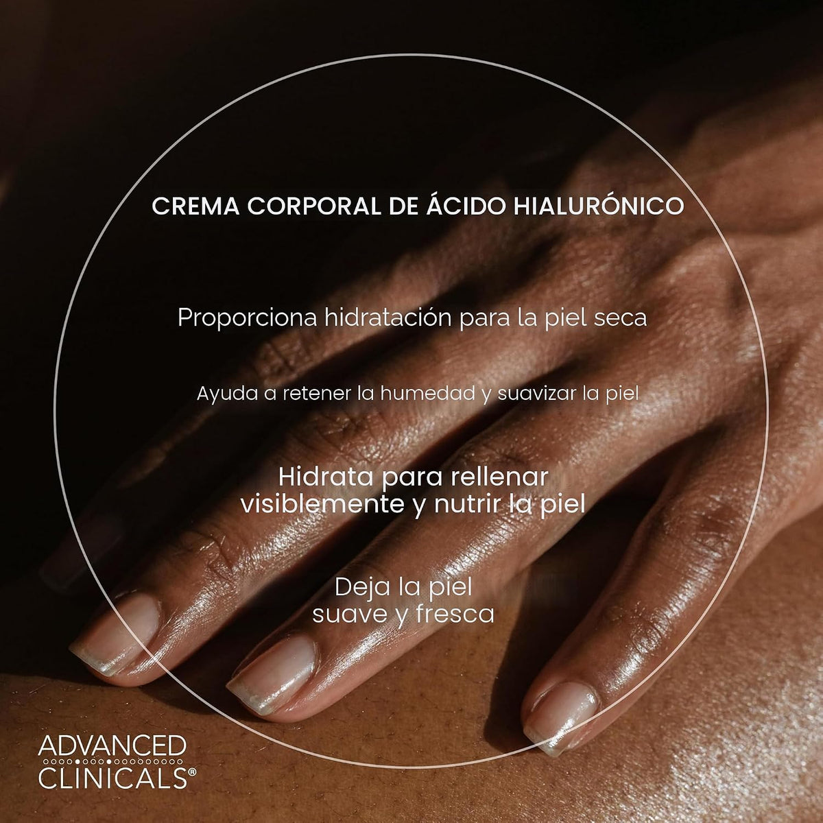 Advanced Clinicals Crema corporal hidratante de ácido hialurónico +...