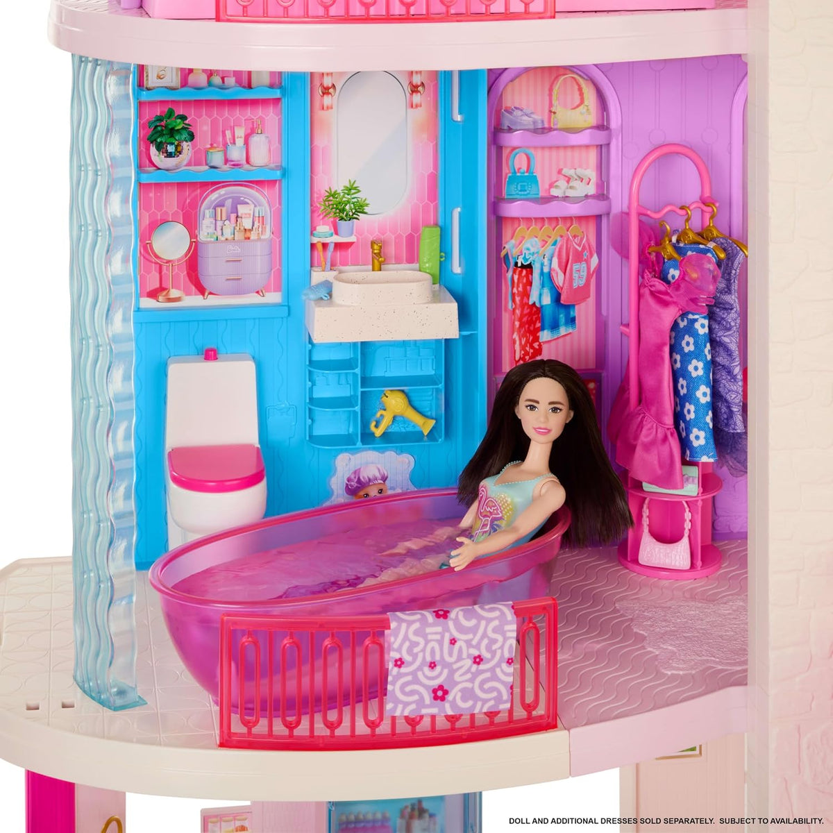 Barbie Casa de muñecas Dreamhouse | 43" de alto, ascensor, 9 ár...