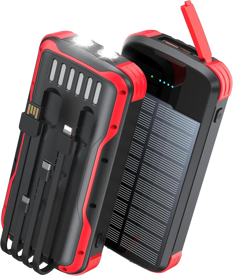 El banco 40000mAh PD20W de la energía solar de SOXONO ayuna cargado...