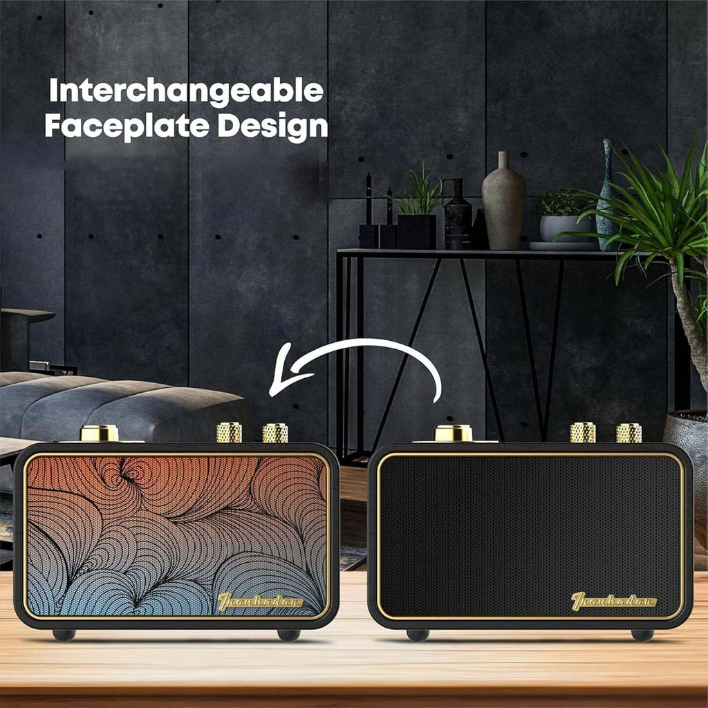 Radio Bluetooth Retro de Madera, Portátil, Inalámbrica, Negra | Alt...