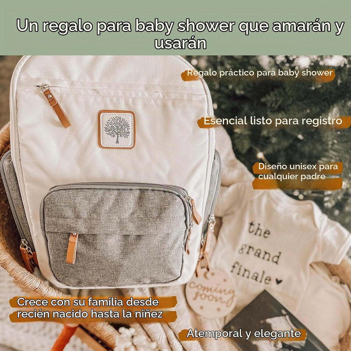 Parker Baby Co. Mochila de pañales original de abedul de 8 años - C...