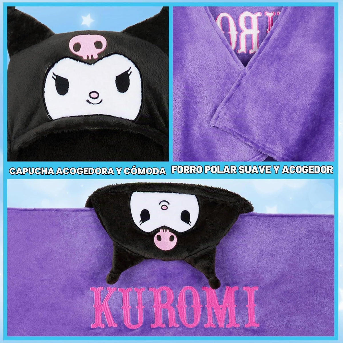 Hello Kitty Sanrio - Manta con capucha para mujer, adolescentes, fo...