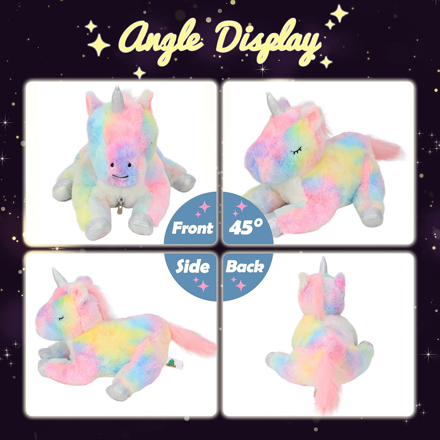 Hopearl Unicornio de peluche LED con iluminación, mamá unicornio co...