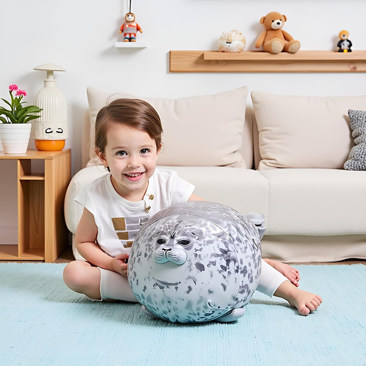 Ryttir Animal de peluche grande de 24 pulgadas, diseño de focas sua...
