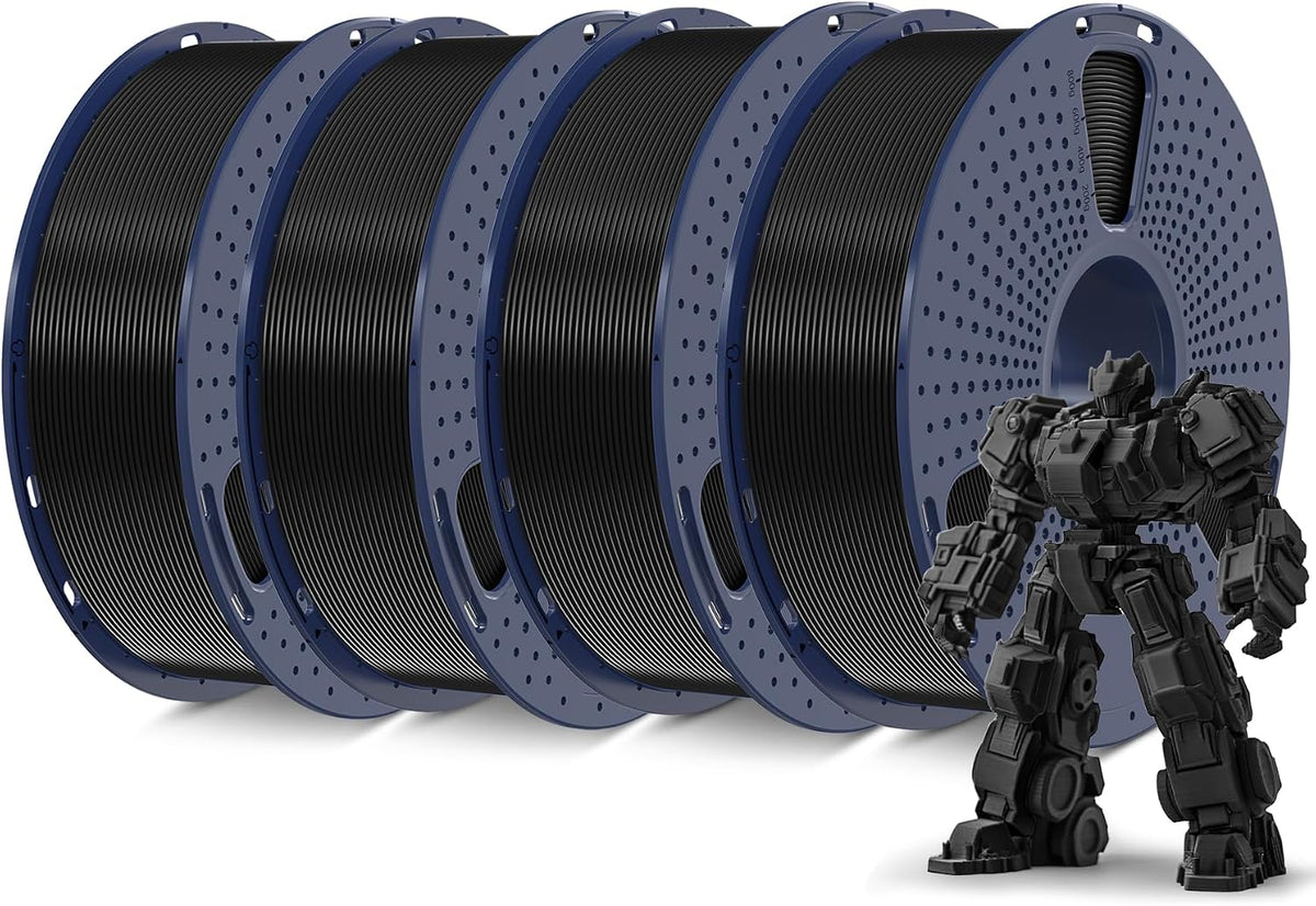 SUNLU Filamento PLA Plus para impresora 3D de 0.07 in, color negro,...