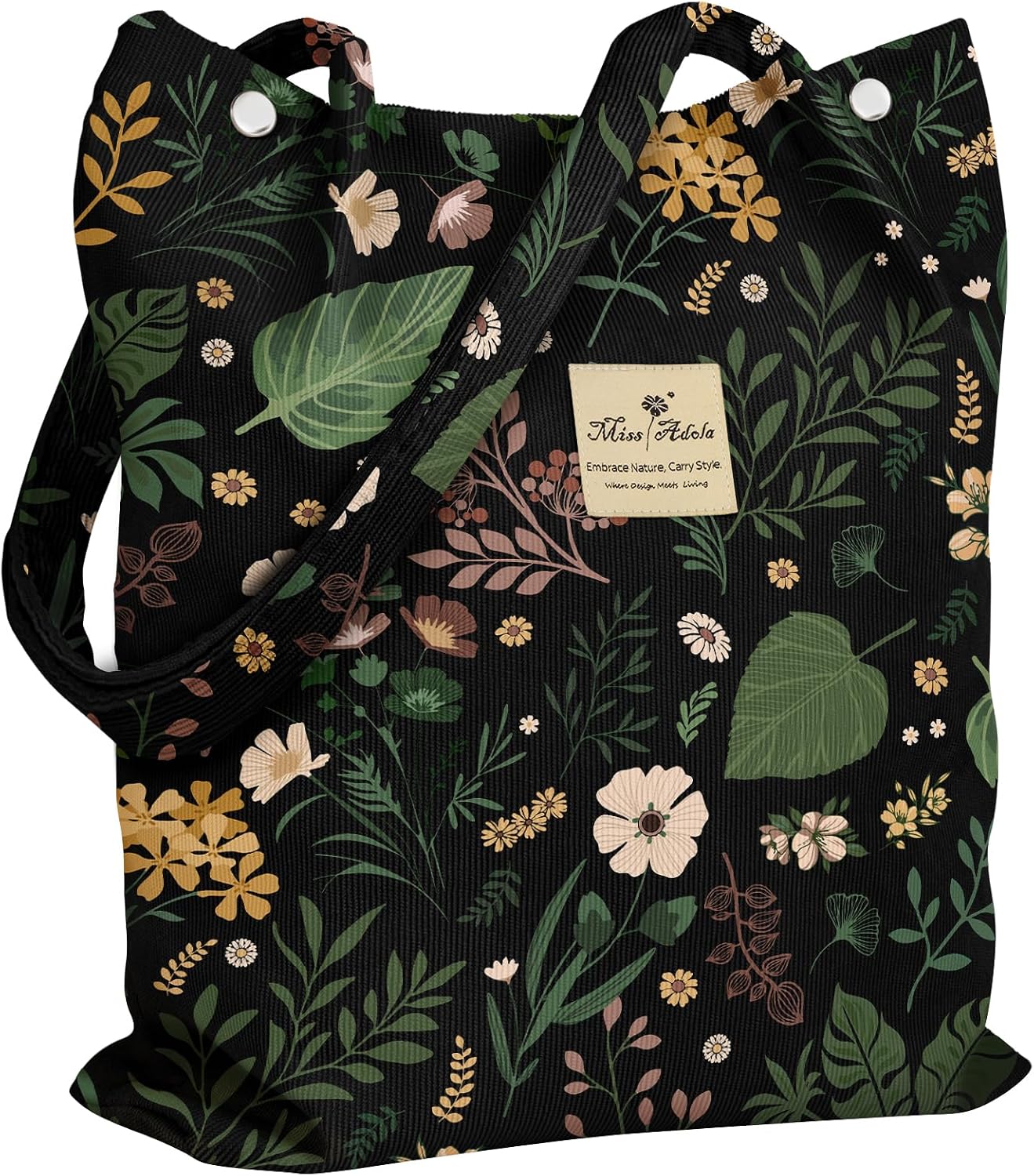 Miss Adola Bolso tote de pana para mujer con diseño estético | Hebi...
