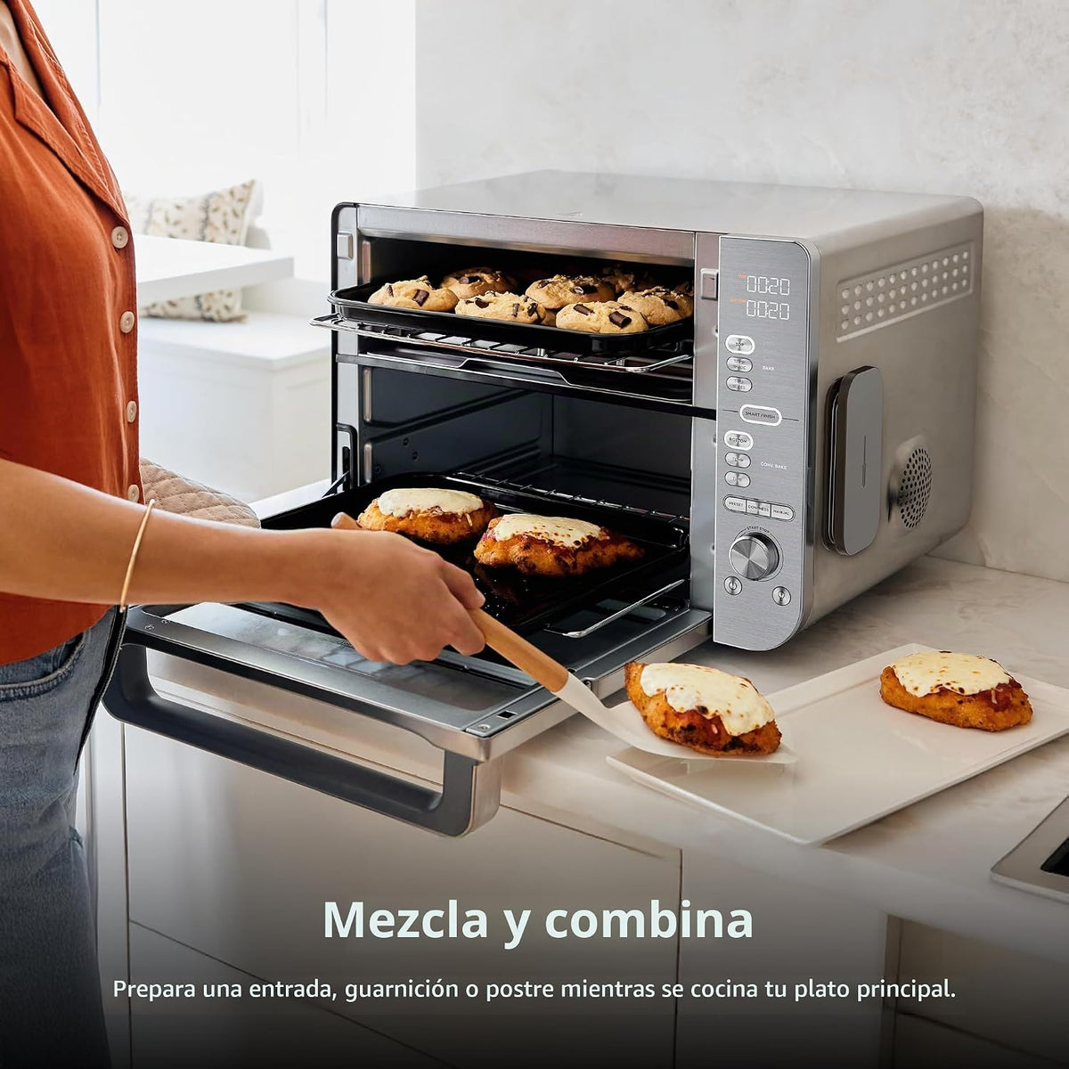Ninja Horno de encimera de doble pila XL y freidora de aire con sis...