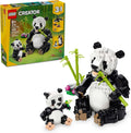 LEGO Creator 3 en 1 Familia de Pandas Salvajes - Kit de Juguetes de...
