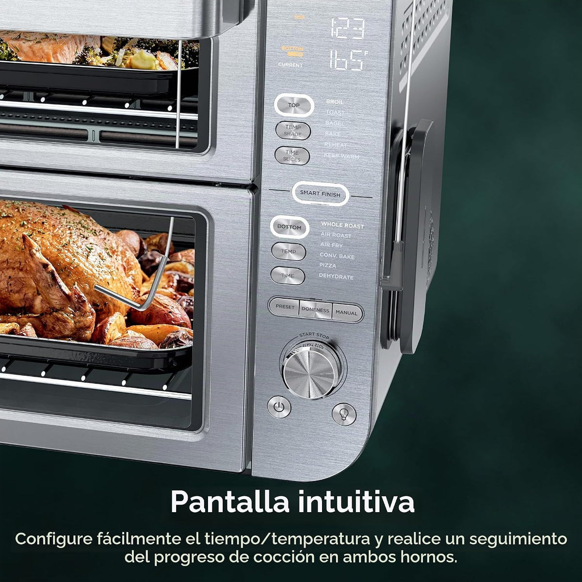 Ninja Horno de encimera de doble pila XL y freidora de aire con sis...