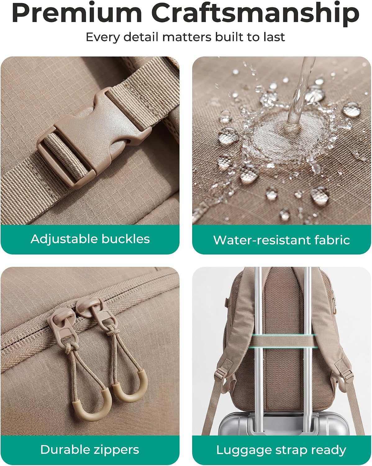 Mochila de viaje BAGSMART para mujeres y hombres, mochila de transp...