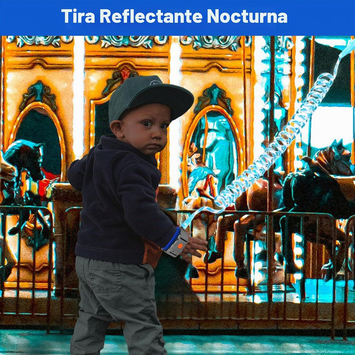 Accmor - Muñequera reflectante antipérdida con cerradura para niños...