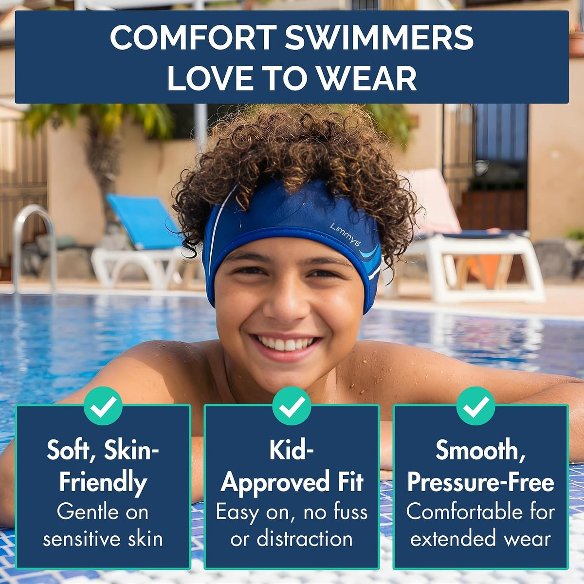Limmys Diadema de natación para niños y adultos \u2013 Protección a...