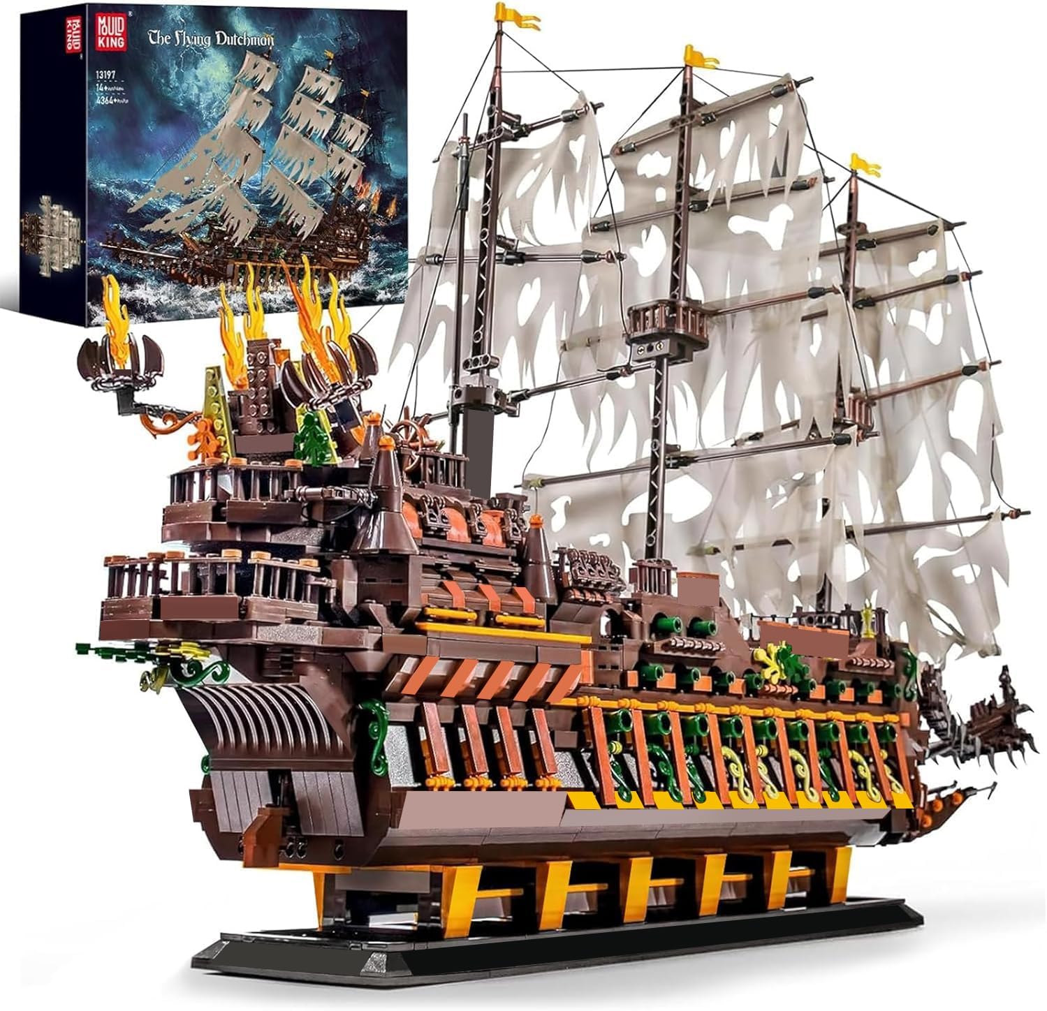 Mold King Kits de bloques de construcción de modelo de barco pirata...