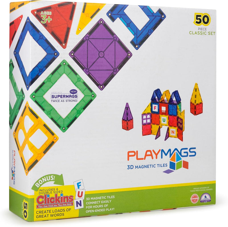 Playmags Azulejos Magnéticos Colores Claros - 50 piezas