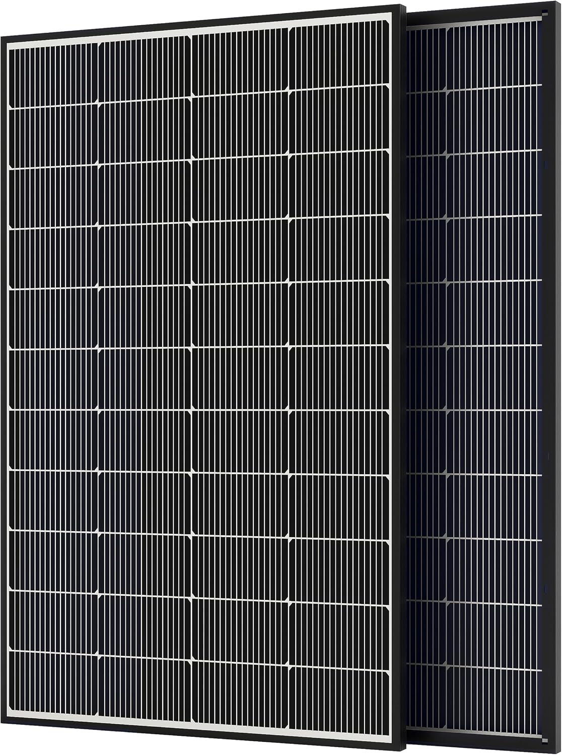 Xilanseek Panel solar bifacial de 200 W, kit de panel solar monocri...