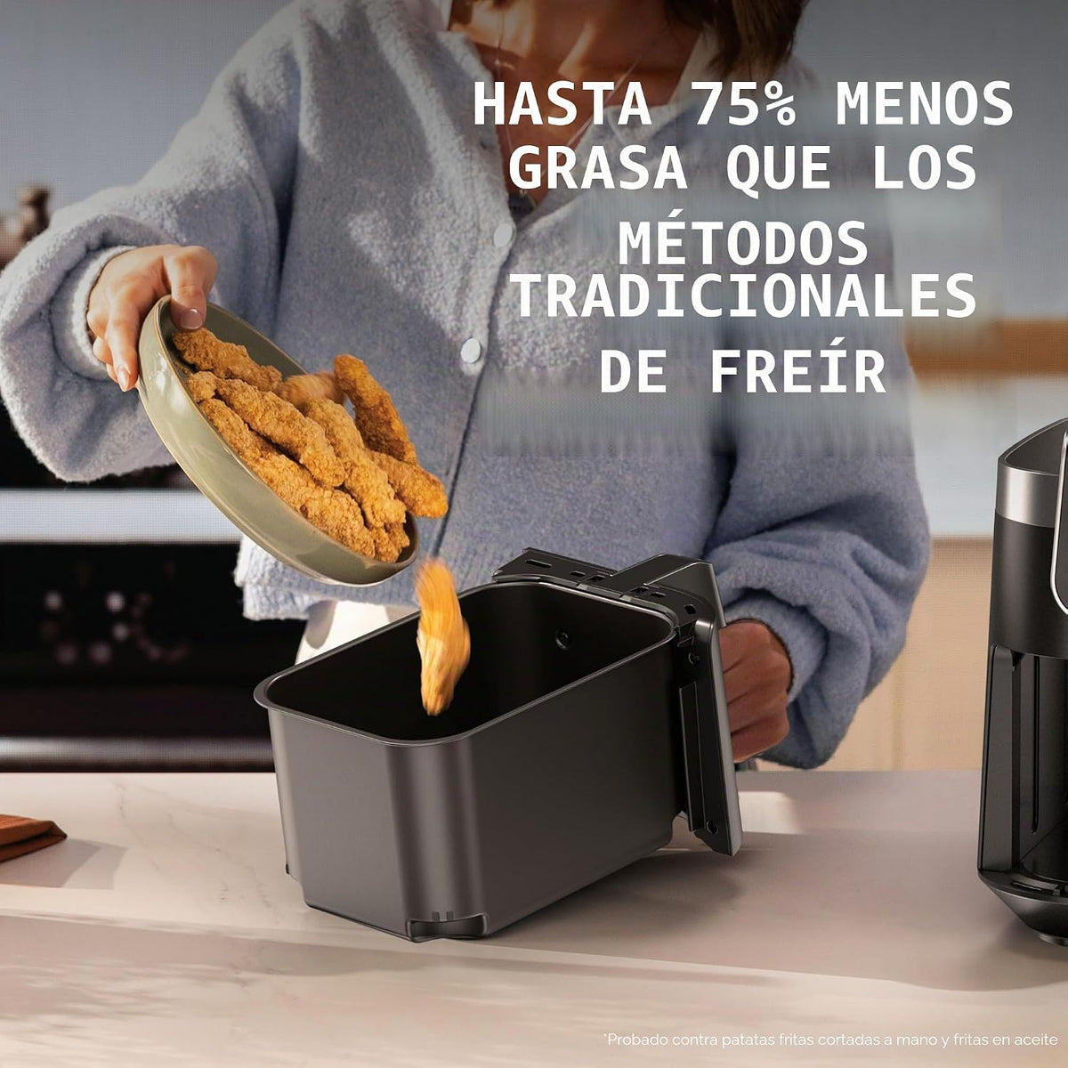 Ninja Freidora de aire DualZone, 8 cuartos de galón, 6 en 1, gris,...