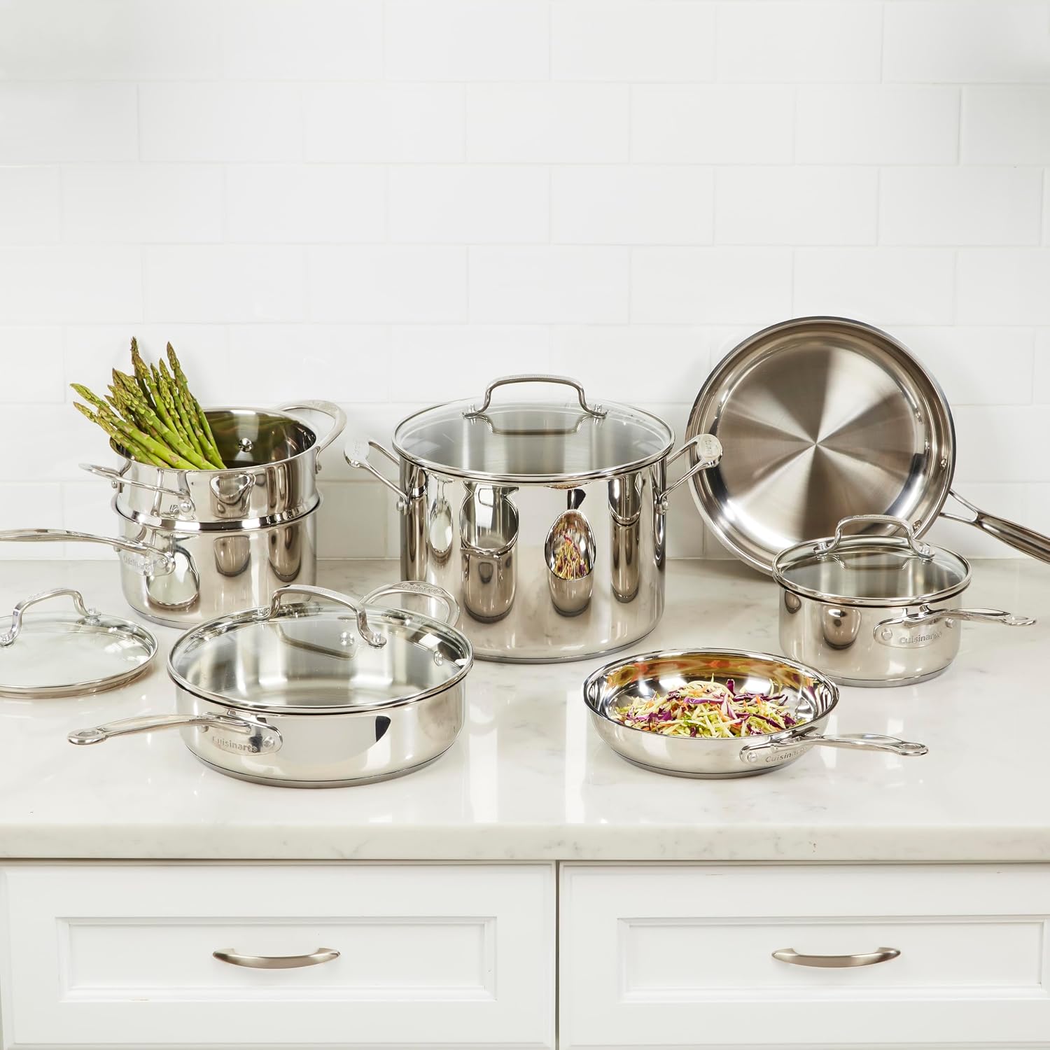 Cuisinart 77-11G Juego de 11 Piezas de Acero Inoxidable Colección d...