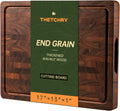 THETCHRY Tabla de cortar de nogal para cocina, tabla de cortar de m...