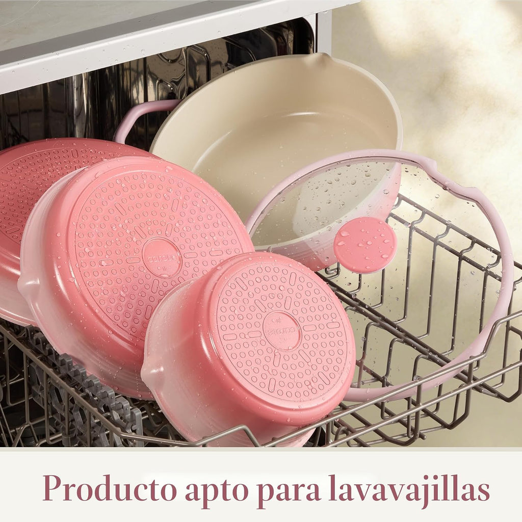 CAROTE Juego de 20 utensilios de cocina de titanio, juego de ollas...