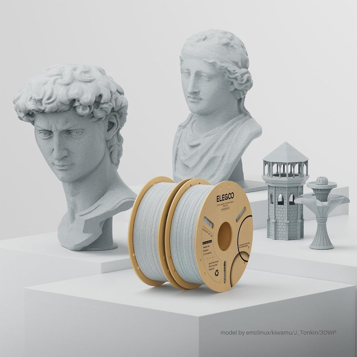 ELEGOO PLA - Filamento para impresora 3D de 0.07 in, mármol, 2.2 lb...