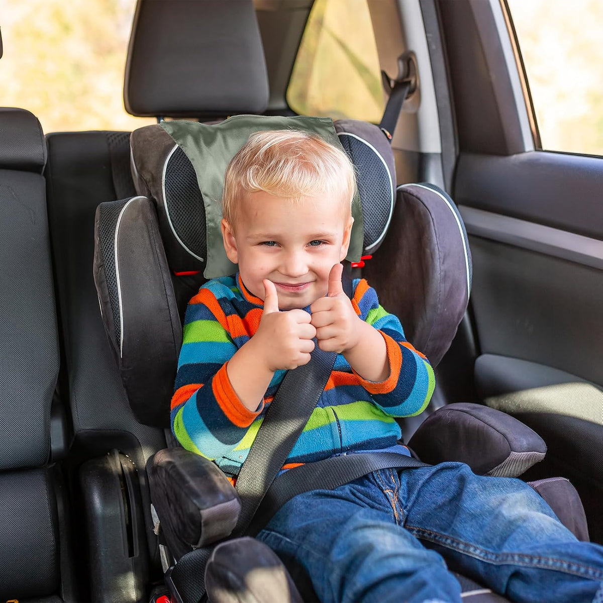 Tegeme 4 fundas de satén para reposacabezas de asiento de automóvil...