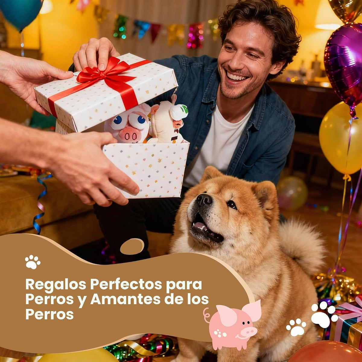 Nocciola - Juguetes chirriantes para perros, juguetes de peluche du...