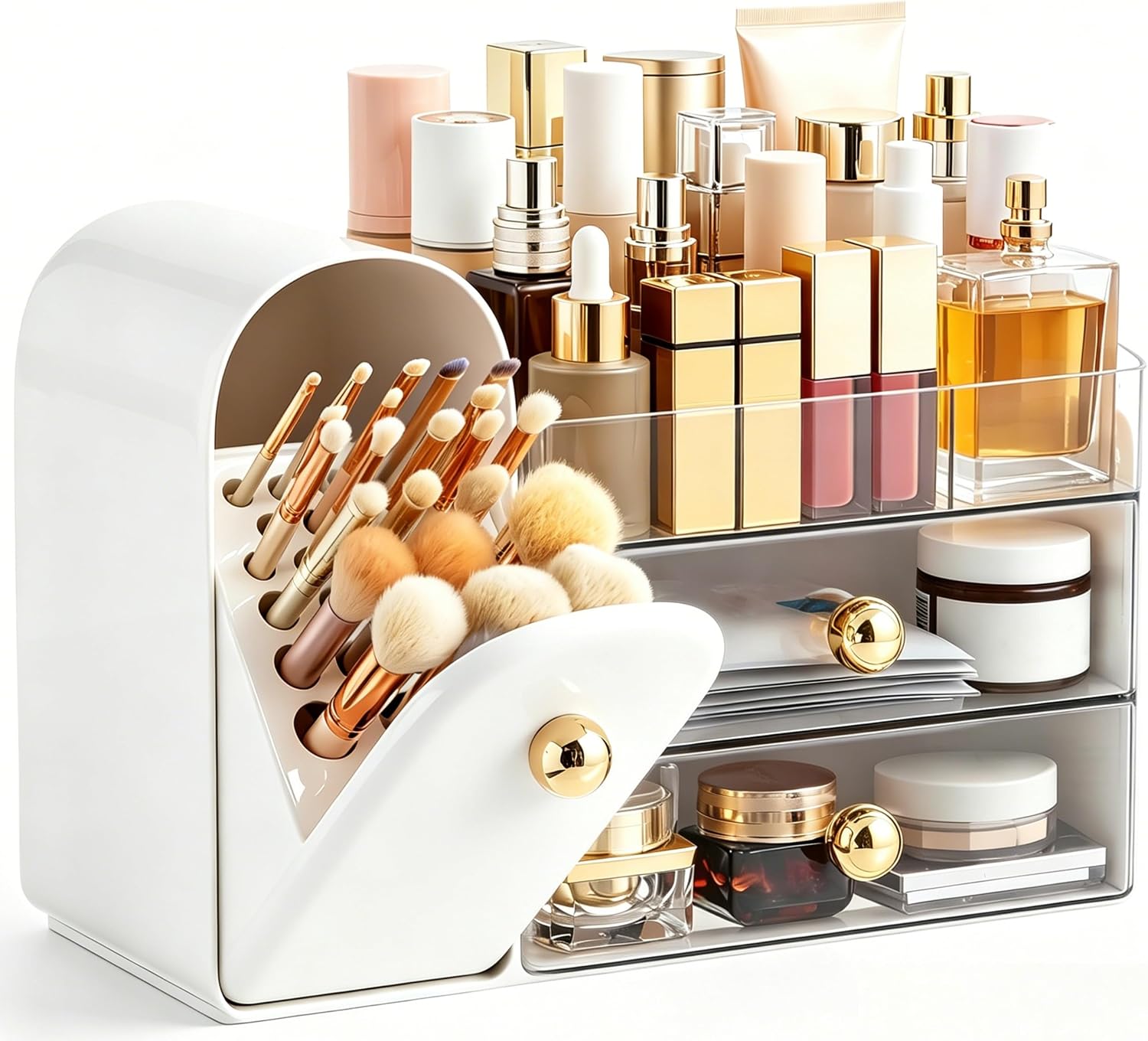 HBlife Organizador de maquillaje con cajones, organizadores de toca...
