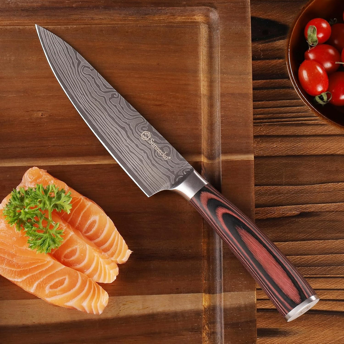Sunnecko - Cuchillo pequeño de chef de 5.5 pulgadas, cuchillo utili...