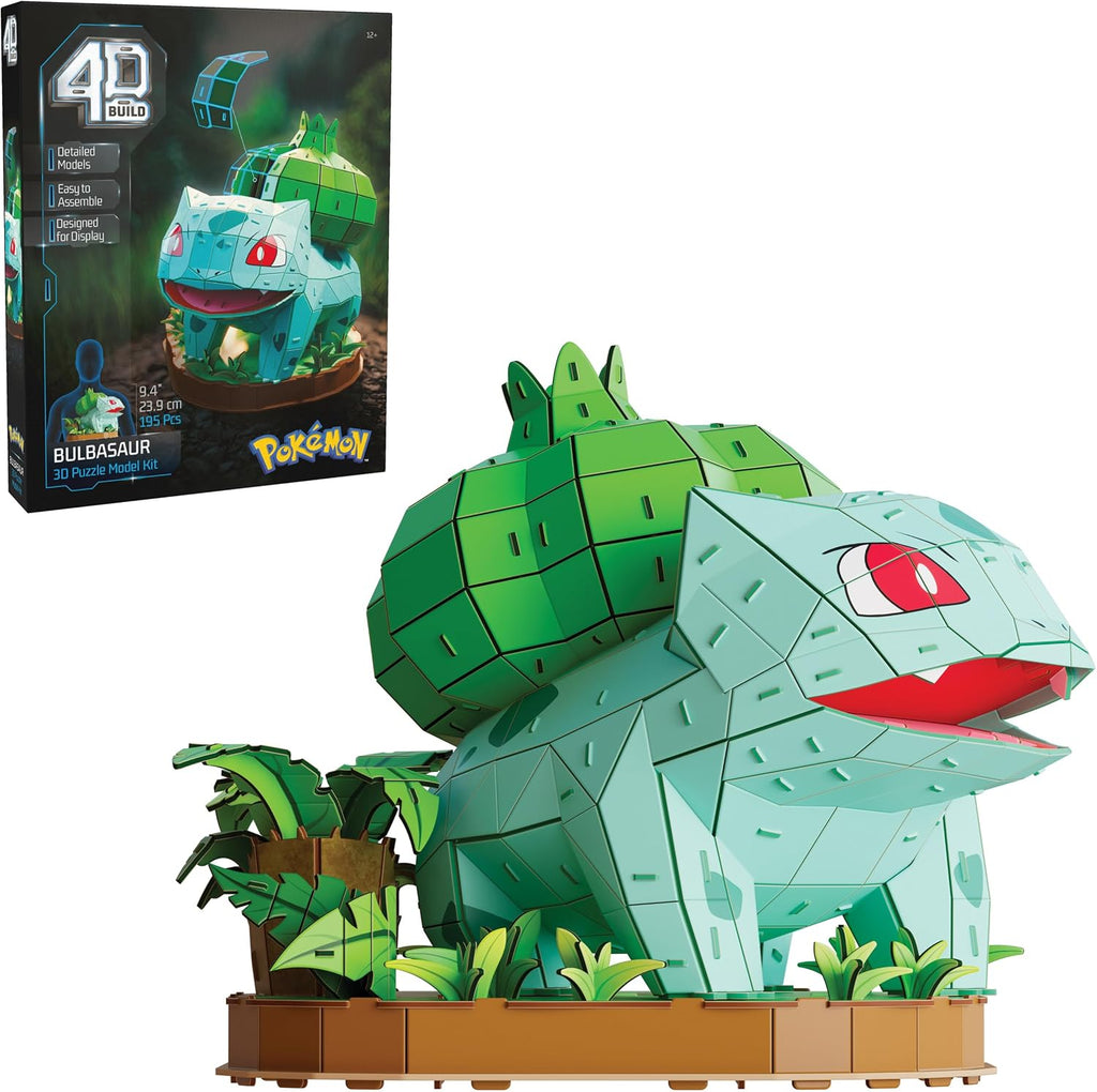 4D Build Pokémon Bulbasaur - Kit de modelo de rompecabezas 3D, deco...