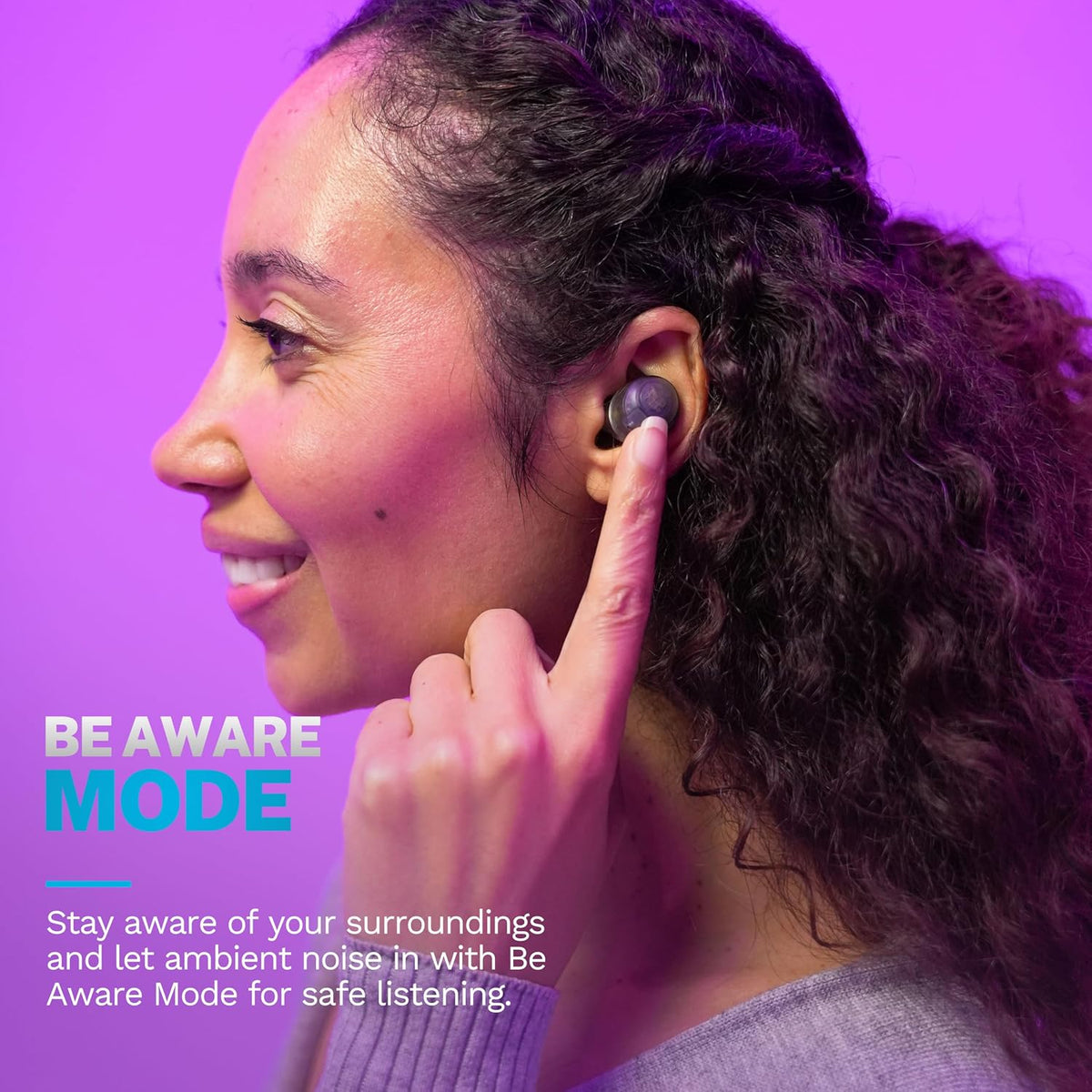 JLab Go Air Pop+ - Auriculares de conexión dual, sonido EQ3, transp...