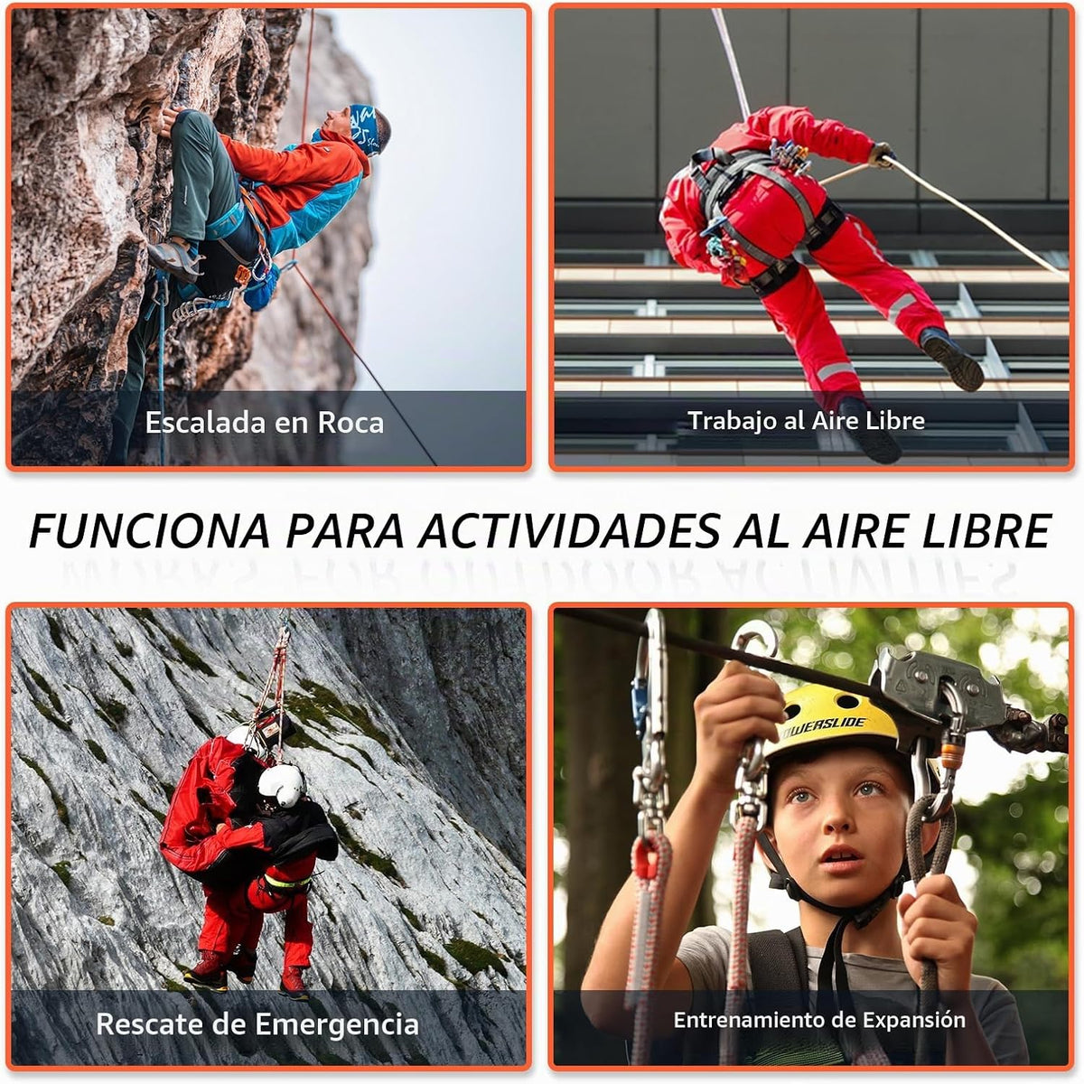 NewDoar Cuerda de Escalada 8(5\/16pulg), 10mm (3\/8pulg), Cuerda de...