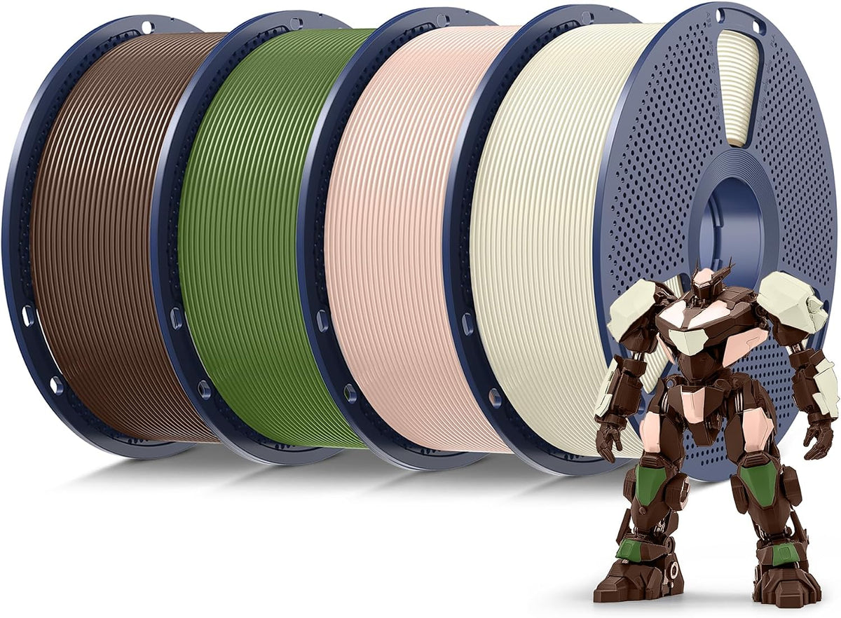 SUNLU Filamento PLA para impresora 3D, multicolor, paquete de 4, 8....