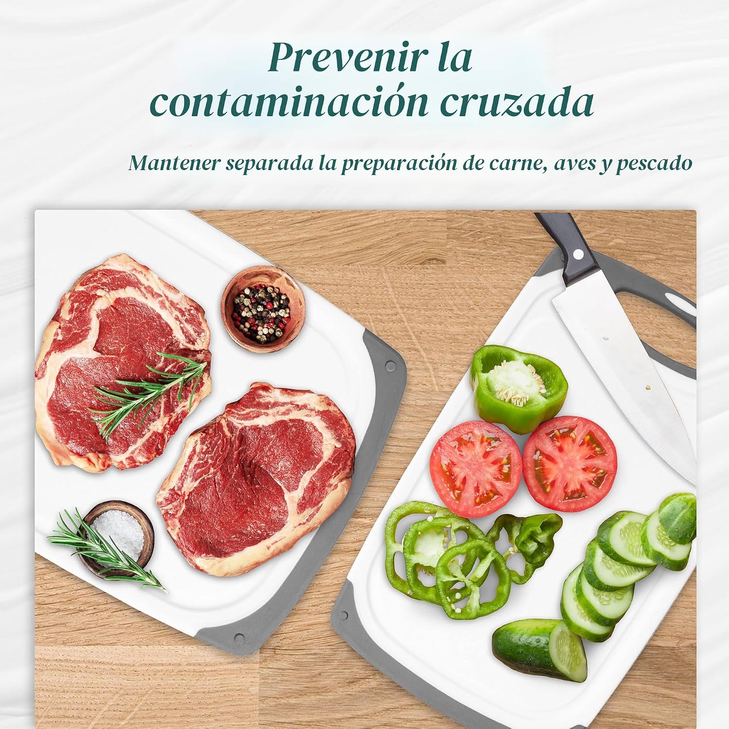 Tablas de cortar para cocina, tabla de cortar sin BPA, diferentes t...