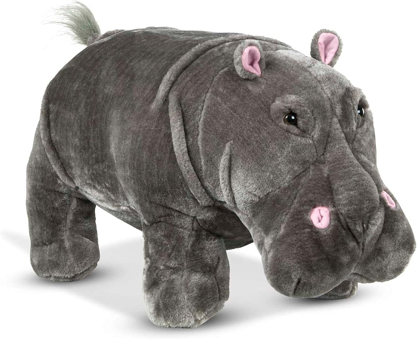 Melissa &amp; Doug Hipopótamo gigante - Animal de peluche realista...