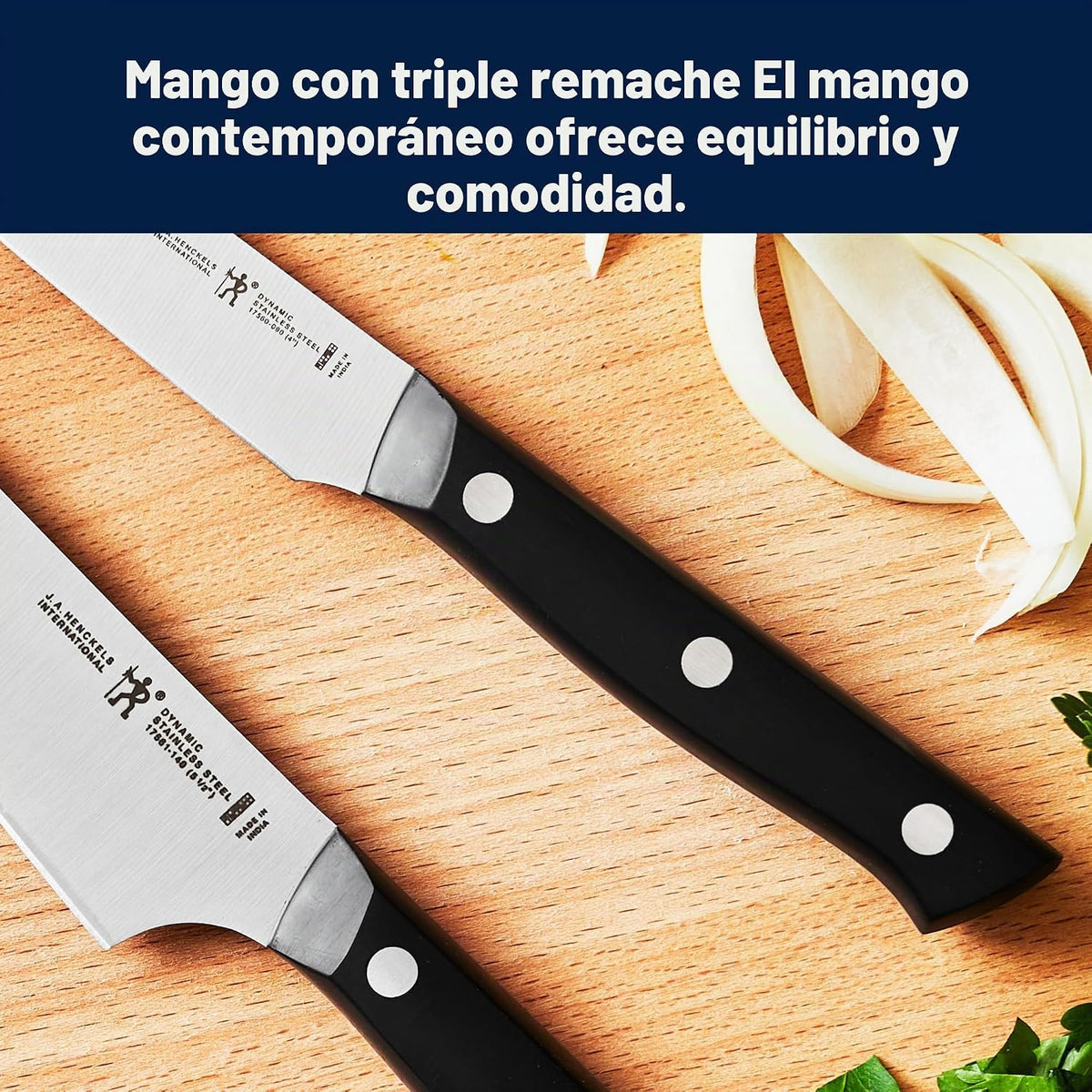 HENCKELS Dynamic Razor-Sharp - Juego de cuchillos de chef compactos...