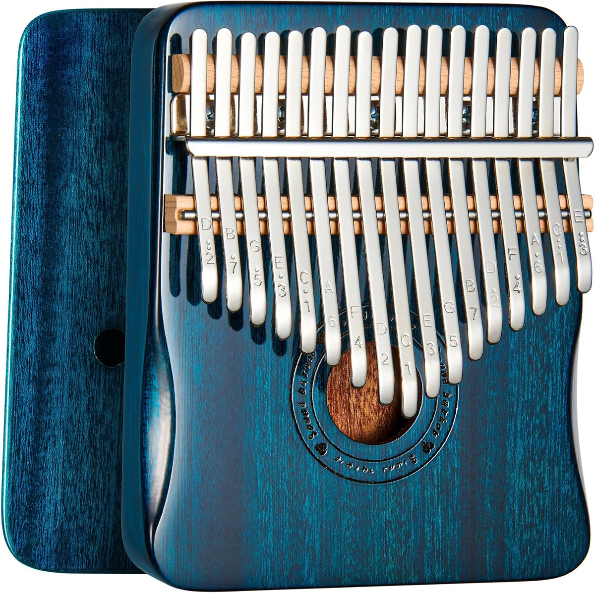 Kalimba - Piano de pulgar con 17 teclas, color azul