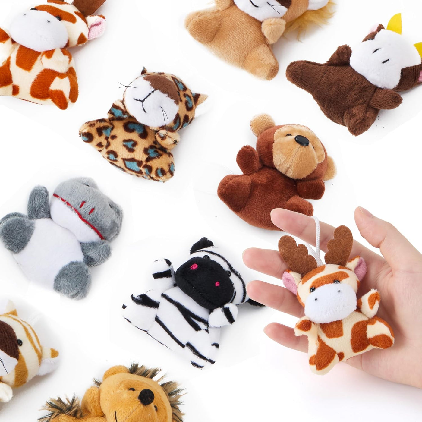 JOYIN 24 piezas de mini juguetes de peluche de animales de safari (...