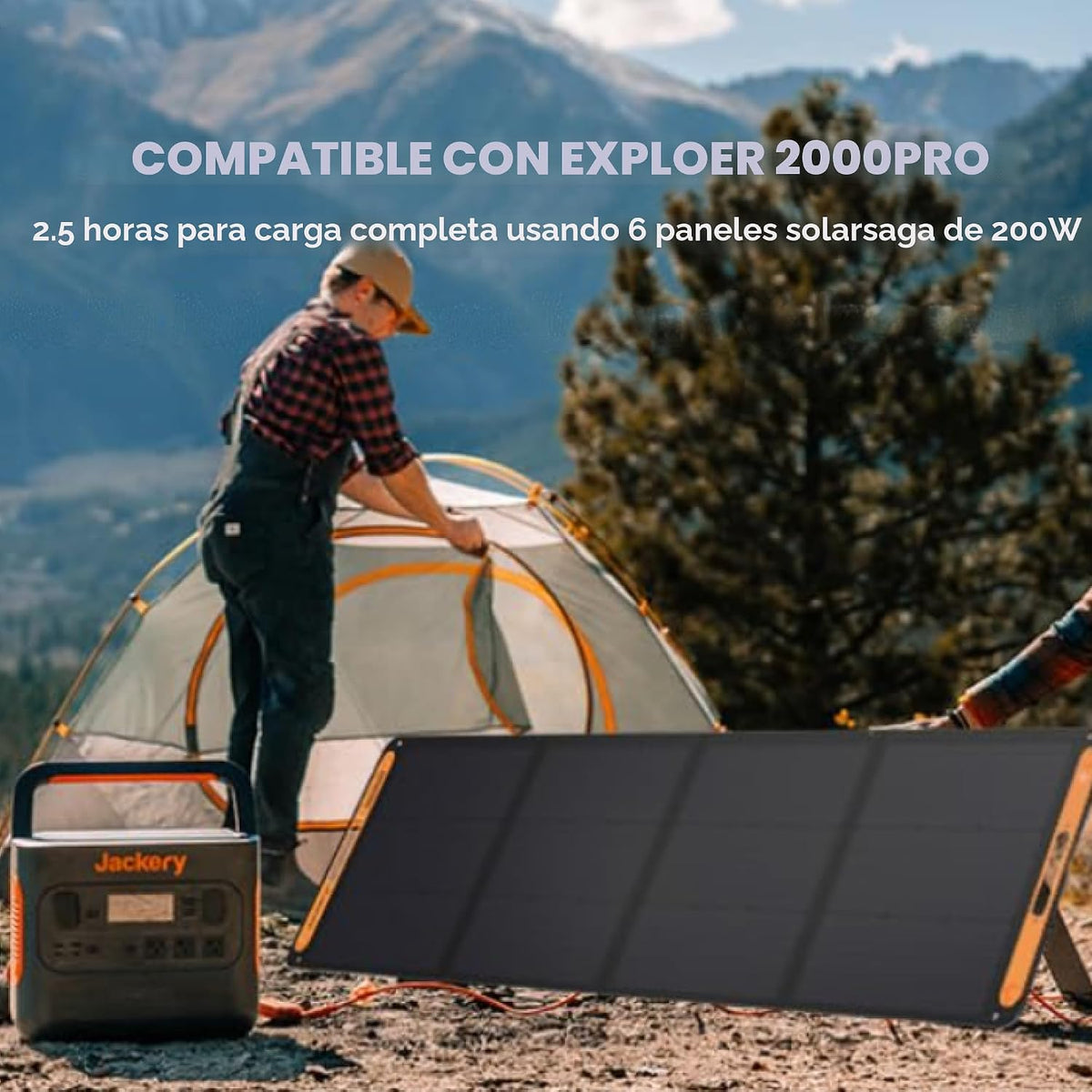 Jackery SolarSaga - Panel solar portátil de 200 W, paneles solares...