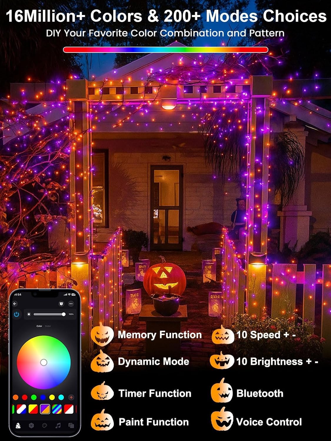 400 LED Smart RGB luces de cadena que cambian de color APP y contro...