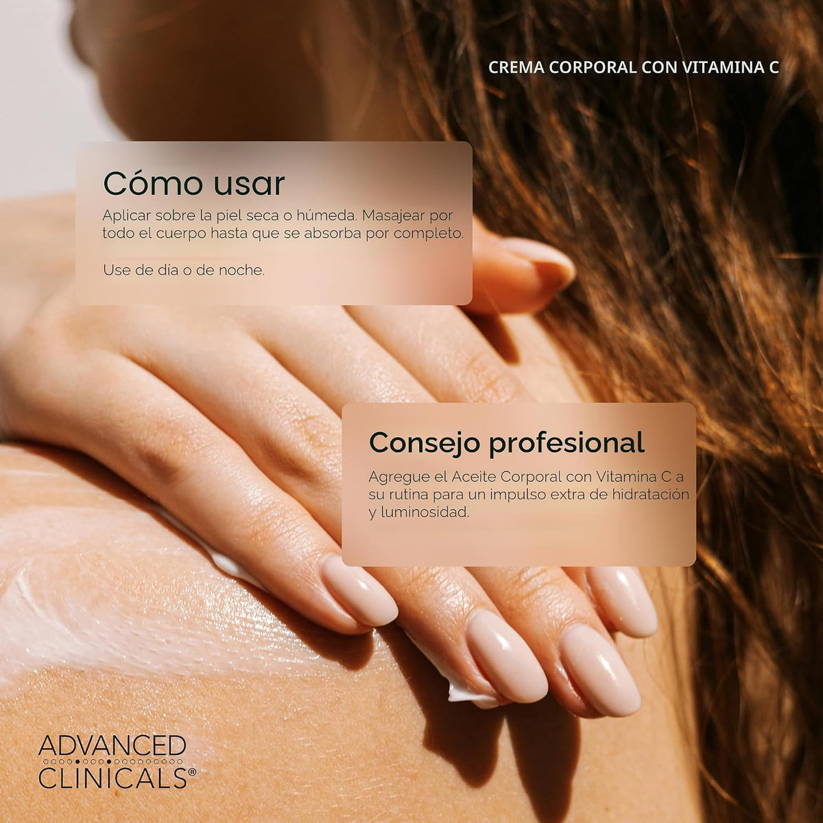 Advanced Clinicals Crema de vitamina C Loción corporal iluminadora...