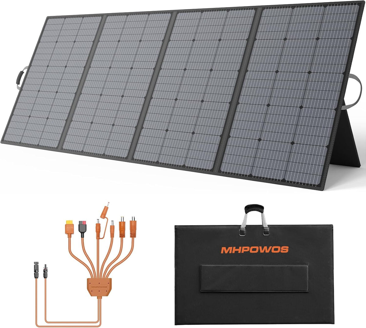 Panel solar portátil de 400 W, paneles solares plegables ligeros co...