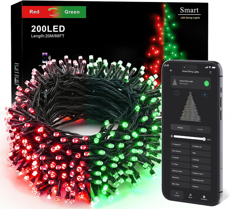 Brizled - Luces de Navidad inteligentes, 66 pies \/ 20 metros, 200...