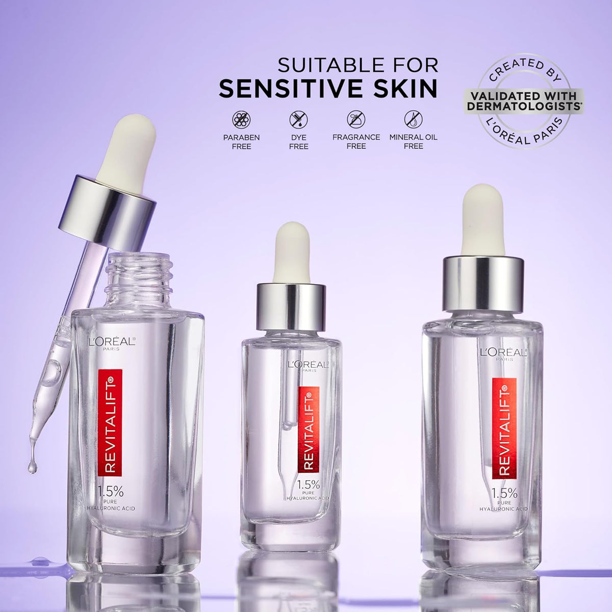L'Oreal Paris Revitalift 1.5% Suero de Ácido Hialurónico Puro p...
