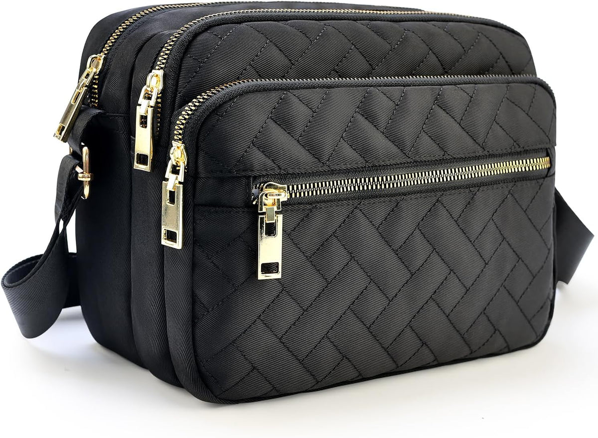 Bolsos cruzados medianos de nailon para mujer, monederos cruzados d...
