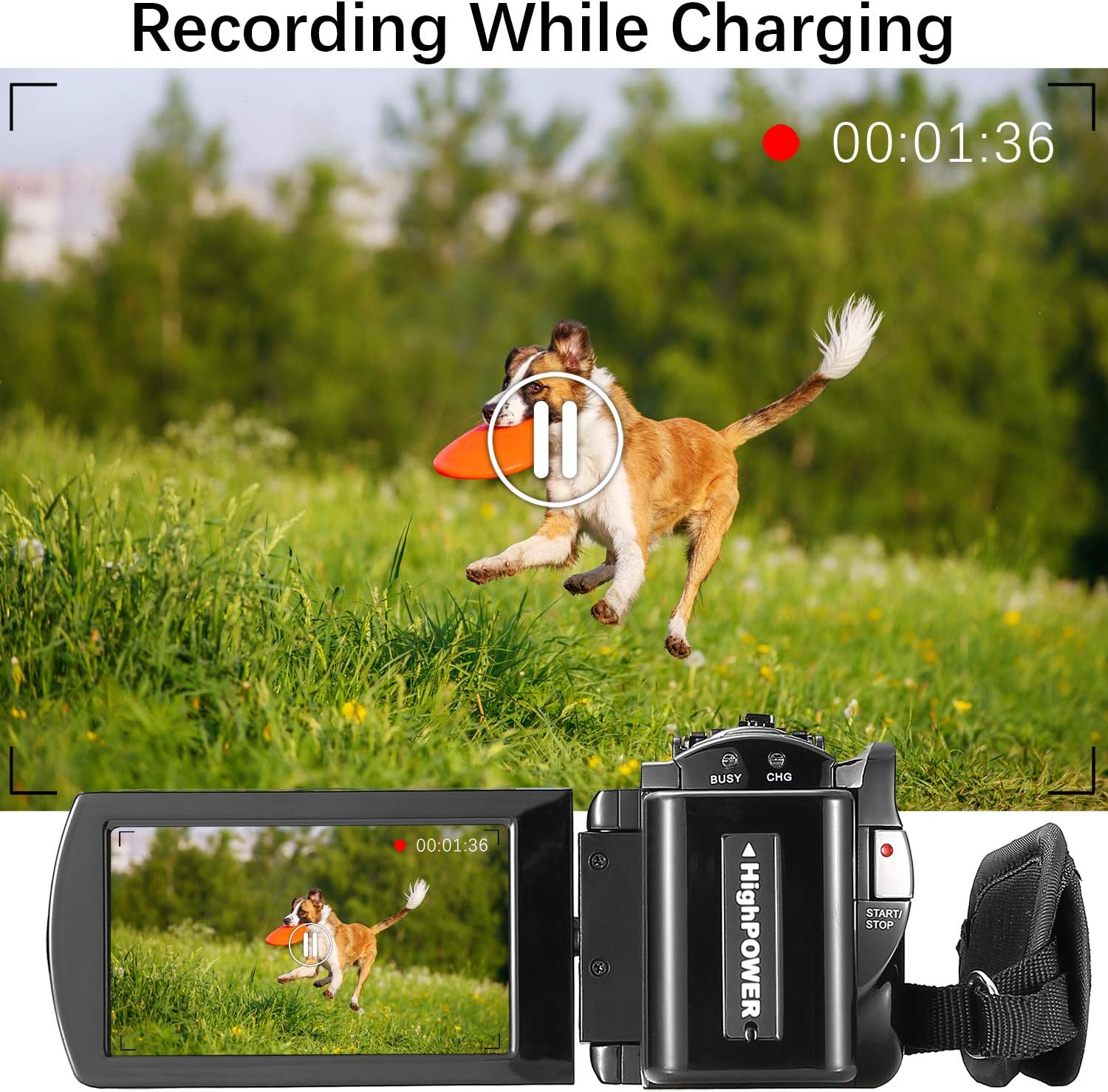 Kimire Videocámara Videocámara Digital Grabadora Full HD 1080P 15FP...